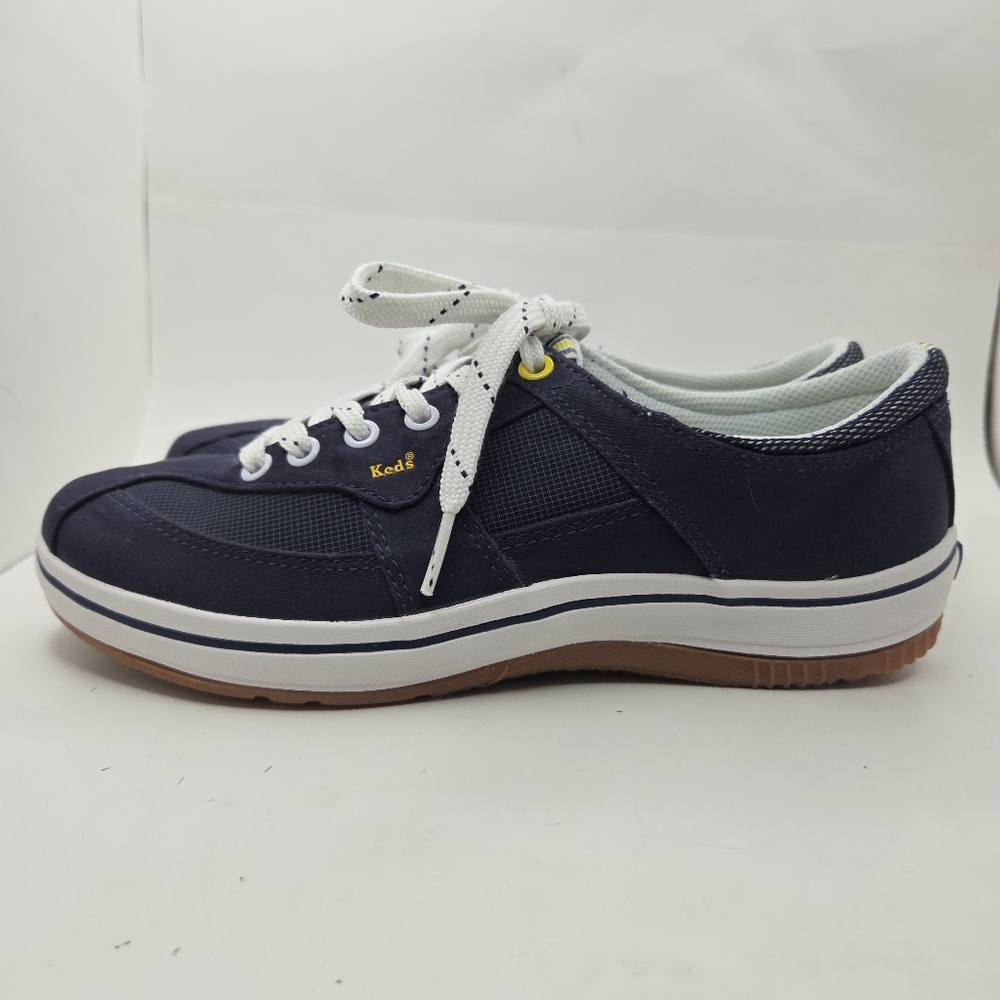 Keds Navy Blue & White Low Top Lace Up Sneakers Casual Shoes Women's Size 6.5 - Picture 4 of 13